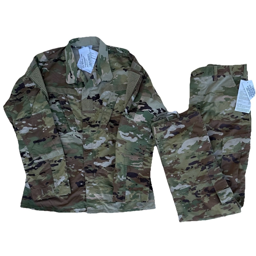 Men's Camouflage Fatigues Combat Coat Pant Insect Shield NWT Medium Long Outdoor